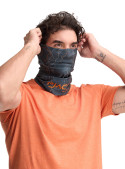 Bandana gris unisex, estilo deportivo, adecuada para uso como bufanda o cinta para la cabeza.