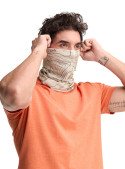 Bandana crema unisex para niños, fabricada en poliéster reciclado, ligera y fresca para uso diario.