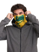 Bandana amarilla para niños, estilo deportivo, confeccionada en poliéster reciclado, secado rápido.