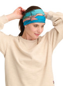 Bandana celeste para niño, estilo versátil, se puede usar como bufanda o cinta para la cabeza.