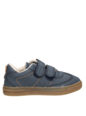 zapatillas de niño azul con caña de 5.6 cm y forro de mesh.
