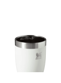 Vasos de acero inoxidable reciclado para niños, color blanco, estilo outdoor, resistente y ecológico.