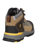 Zapato de seguridad beige para hombre, plantilla anatómica intercambiable con shock-absorber.