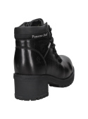 Zapato de trabajo para mujer, negro, cuero waterproof, con plantilla de memory foam antimicótica.