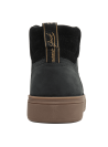 Botín casual negro para hombre, suela gruesa con relieve que mejora tracción, combina comodidad con estilo moderno.