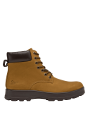 Botín camel masculino de cuero y textil, ideal para cualquier clima, con soporte y protección extra.