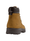 Calzado de cuero camel masculino, ideal para uso diario, con suela antideslizante y acolchado en talón y tobillo.