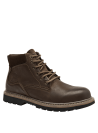 Botín casual marrón de cuero para hombre, con caña alta y cordones tradicionales, ideal para caminatas urbanas.