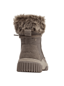 Calzado de cuero taupe con suela de goma antideslizante, perfecto para soporte y protección en superficies resbaladizas.