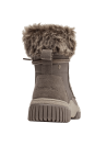Calzado de cuero taupe con suela de goma antideslizante, perfecto para soporte y protección en superficies resbaladizas.