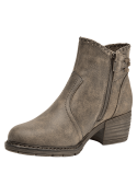 Botín de cuero café para mujer, estilo versátil, adecuado para looks casuales y formales, perfecto para el clima chileno.