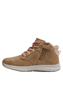 Calzado casual camel de niña con suela robusta y entresuela amortiguada, ofreciendo tracción y confort prolongado.