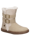Bota beige casual para niña, interior peludo ofrece calidez, caña media brinda protección contra el frío.
