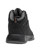 Botín negro casual para niño, diseño robusto y funcional, ideal para actividades al aire libre con soporte al tobillo.