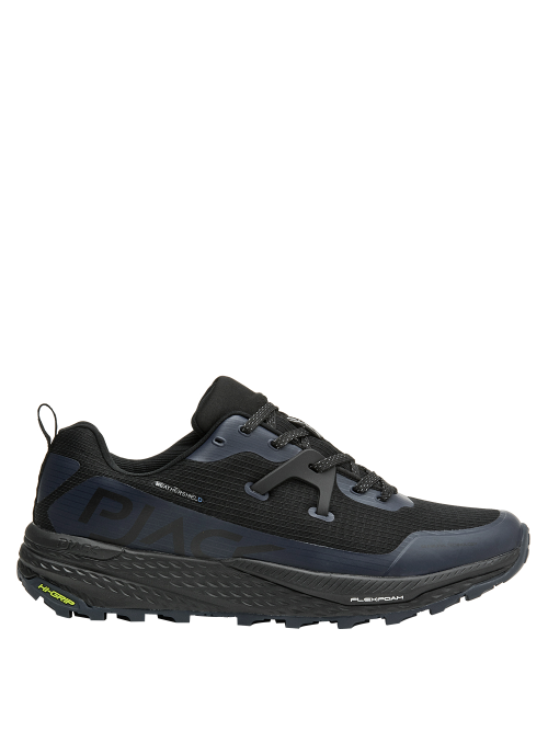 zapatilla de hombre azul con tecnología EXOTRAX para máxima estabilidad y sujeción en trail running.