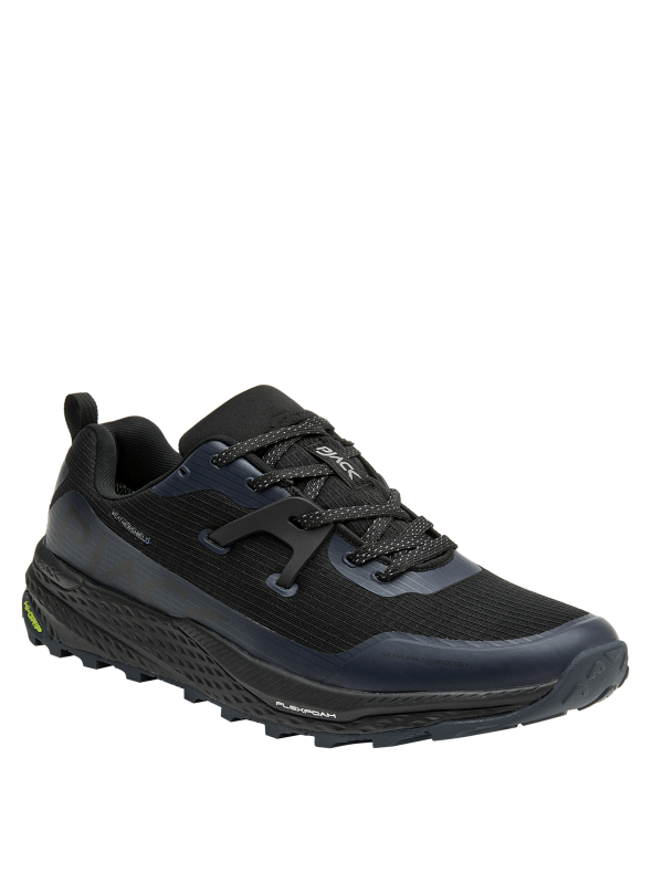 zapatilla de hombre azul con tecnología EXOTRAX para máxima estabilidad y sujeción en trail running.