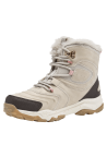 Bota beige casual para niña con diseño robusto, ideal para el frío, confeccionada en material similar al cuero.