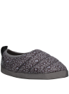 Pantufla textil con estampado animal print, estilo relajado, suela resistente, perfecta para uso en casa.