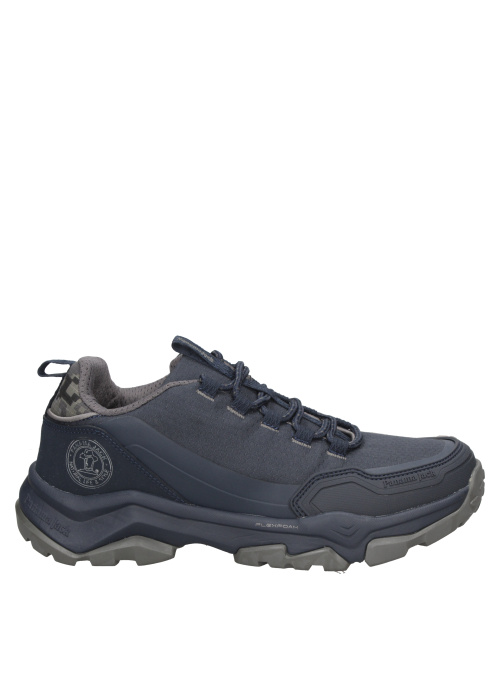 forro textil y sintético de la zapatilla azul casual para hombre.
