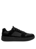 versátil calzado negro de cuero para hombre, combina con jeans o atuendo semiformal