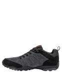 zapatilla masculina de cuero mate y gamuza, estilo urbano utilitario