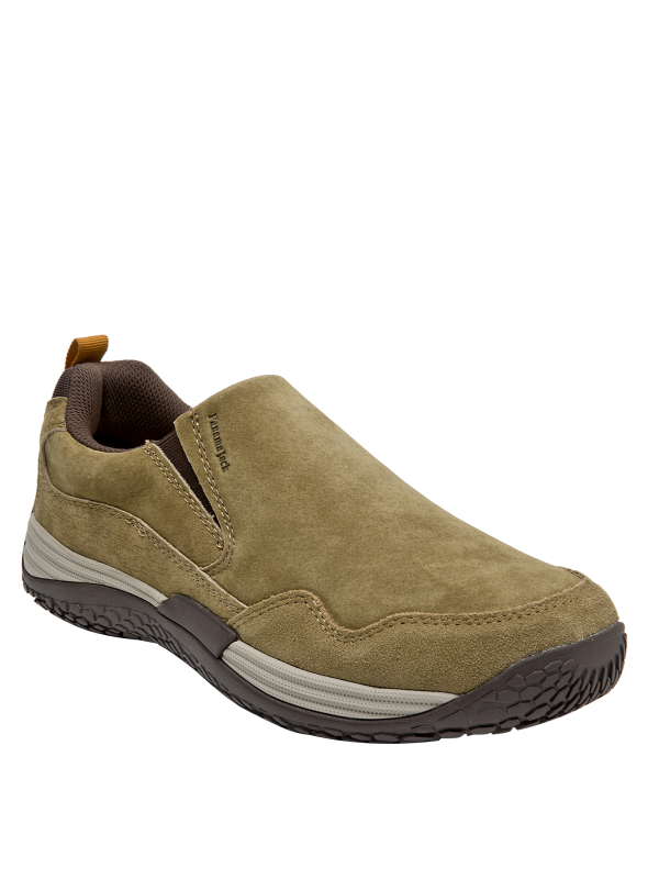 Zapato de cuero taupe para hombre, combina con jeans o pantalones de tela.