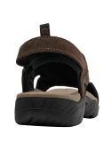 Calzado outdoor de cuero moro para hombre, suela antideslizante y diseño robusto para mayor seguridad.