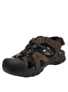 Calzado robusto con detalles de malla negra y costuras claras para ventilación y confort.