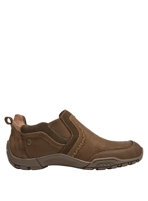 zapatilla casual de cuero camel para mujer, resistente y adecuada para caminatas ligeras.