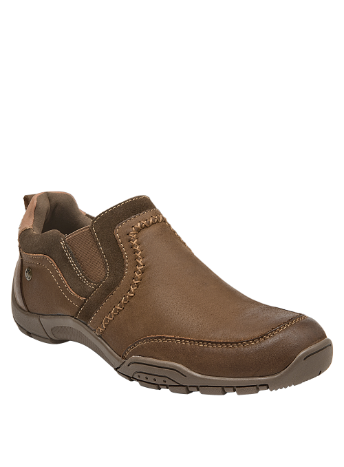 zapatilla casual de cuero camel para mujer, resistente y adecuada para caminatas ligeras.
