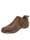 calzado casual de cuero camel para mujer, ideal para paseos urbanos y combinable con jeans.