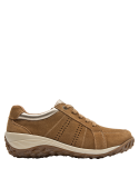 calzado de cuero camel estilo athleisure para mujer con detalles elegantes y versátiles