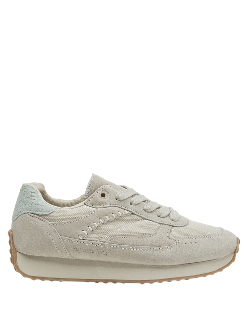 zapatilla de cuero beige para mujer, ideal para looks minimalistas y versátiles