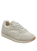 zapatilla de cuero beige para mujer, ideal para looks minimalistas y versátiles