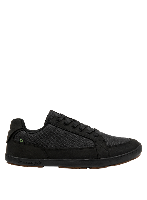 zapatilla negra de hombre adecuada para el día a día, ideal para salidas informales y paseos.