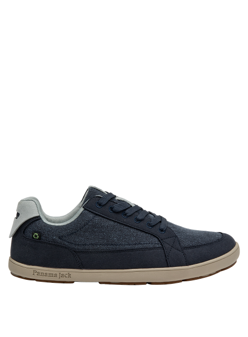 zapatilla azul para hombre estilo streetwear con detalles mínimos