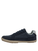 zapatilla casual azul marino con textura suave ideal para uso diario