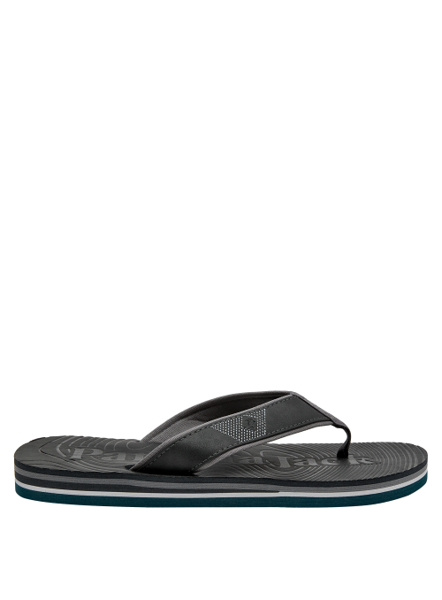 Sandalia urbana gris con detalles en blanco, ideal para verano.