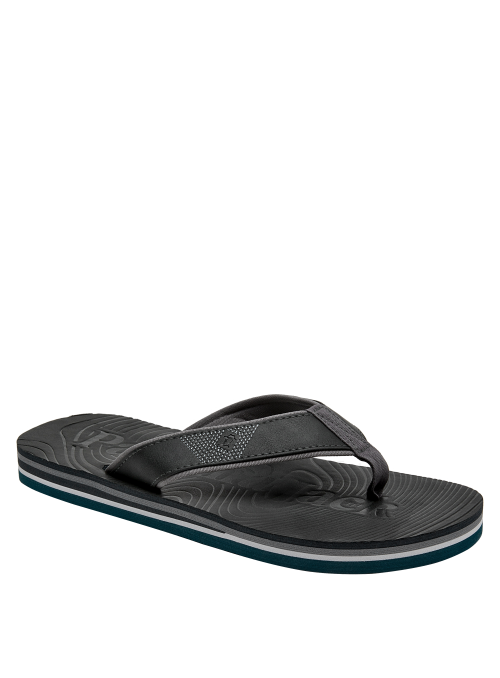 Sandalia urbana gris con detalles en blanco, ideal para verano.