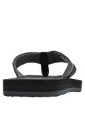 Sandalia masculina negra, minimalista y resistente al agua, perfecta para días calurosos.