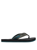 Sandalia casual verde para hombre, diseño moderno con perforaciones y detalles contrastantes.