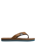 Sandalia marrón para hombre, ideal para verano, con logo en la tira superior.
