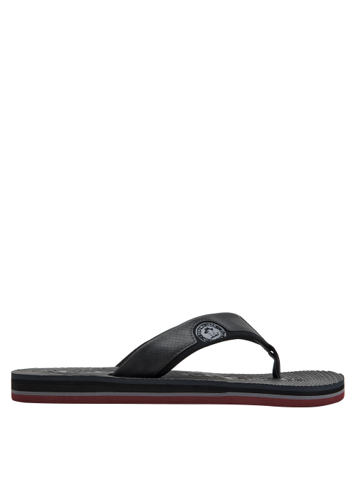 Sandalia gris con diseño tipo hawaiana, perfecta para ocasiones informales y al aire libre.