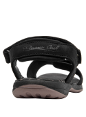 Sandalia negra para mujer, estilo casual con ajuste cómodo y seguro.