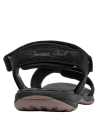 Sandalia negra para mujer, estilo casual con ajuste cómodo y seguro.
