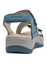 Sandalia azul de mujer estilo outdoor con velcro y suela gruesa para comodidad diaria.
