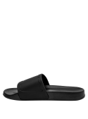 Calzado sintético negro de mujer, versátil y cómodo, perfecto para athleisure y ropa casual.