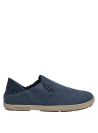 Zapato urbano azul oscuro de hombre, suela contrastante y estilo relajado para uso diario.