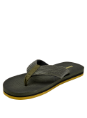 Sandalia verde oliva de hombre con diseño casual y tirante decorativo, ideal para un estilo veraniego relajado.