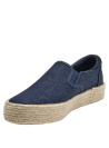 alpargata azul mujer textil con suela gruesa de yute ideal para primavera y verano